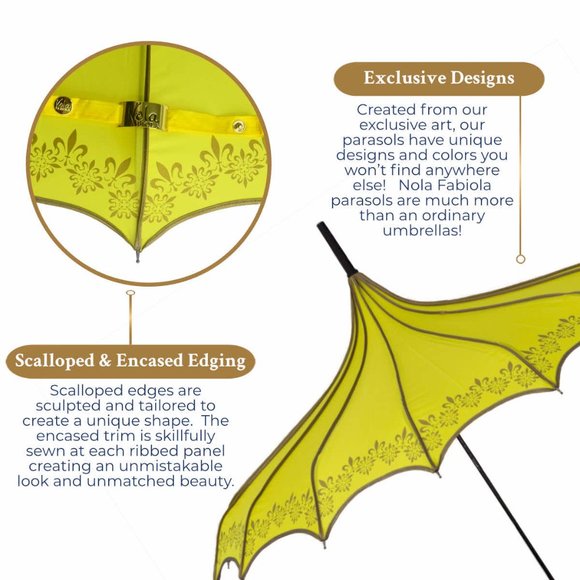 Yellow Parasol Style Umbrella by Nola Fabiola (Factory Second) - Picture 5 of 10